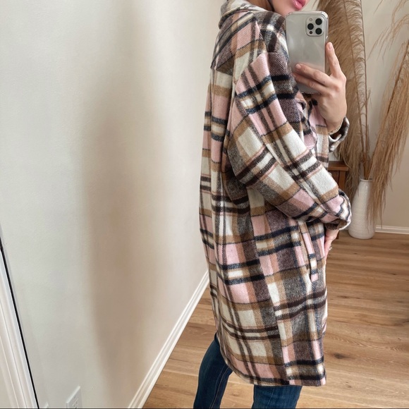 ON HOLD for @coastal_vibes • I’m Here For It Plaid Coat, Pink - Picture 5 of 10